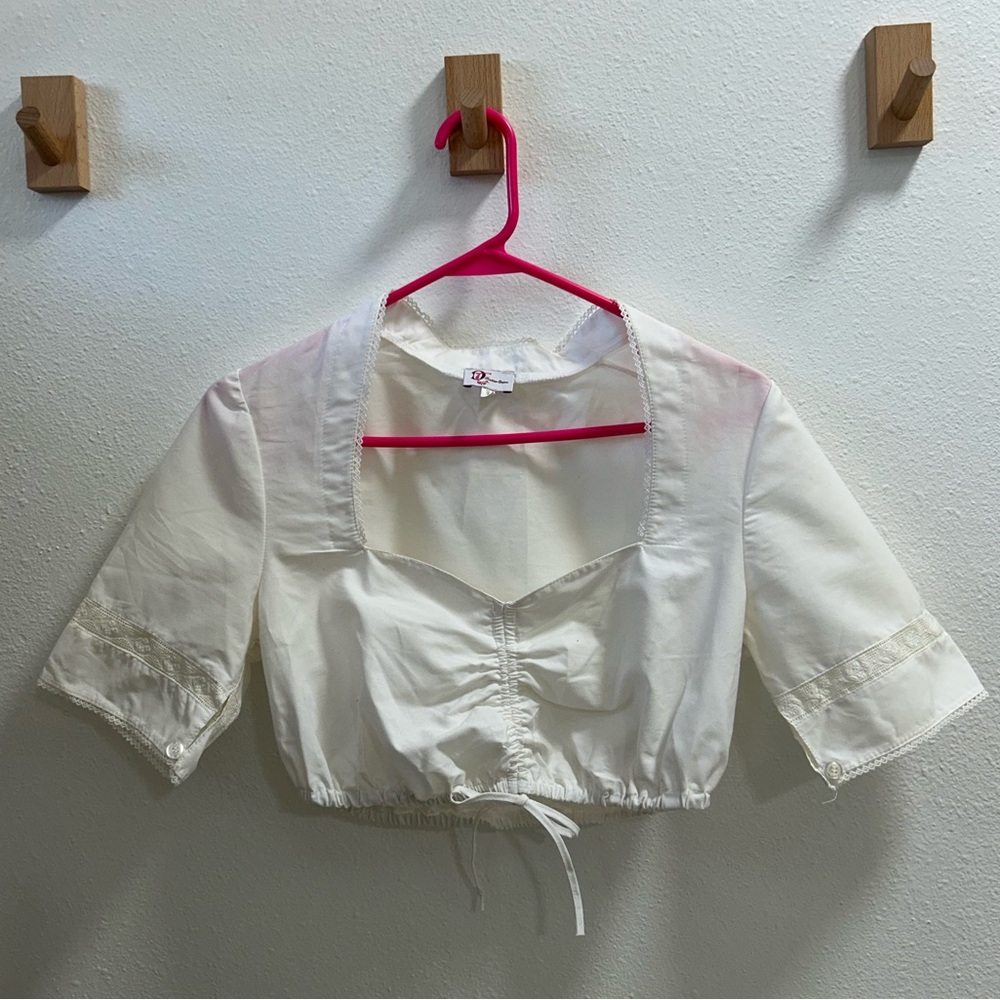 White Vintage Dirndl Blouse Oktoberfest